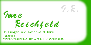 imre reichfeld business card